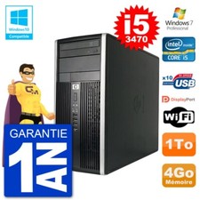 PC HP 6300 MT Intel Core i5-3470 RAM 4Go Disque Dur 1To Graveur DVD Wifi W7