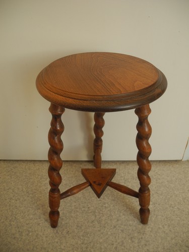 Tabouret bois tourné déco - bois,