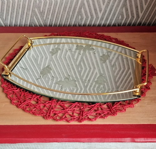 Plateau service miroir - plateau,