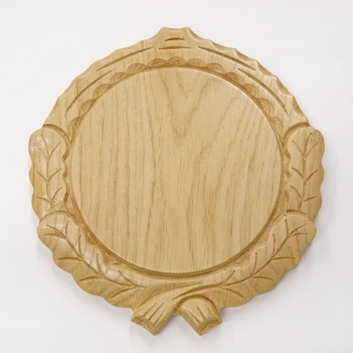 écu sculpté chêne clair - sculpté, en