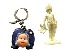 PUB porte clés Biscuits L' Alsacienne et Figurine FLAN PATISSIER CRIO 1970
