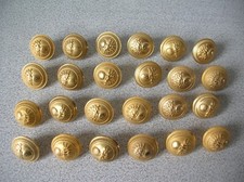Lot de 24 boutons militaires infanterie française uniforme veste capote n°6