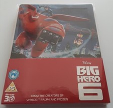 Big Hero 6 DISNEY Steelbook Zavvi Blu-Ray 3D/2D avec VF Comme Neuf 