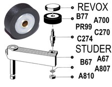 Rouleau Pinceur Galet Presseur Revox Studer B77 A700 PR99 C270 C274 A67 B67 A807