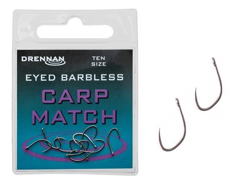 Drennan eyed barbless carp - drennan,