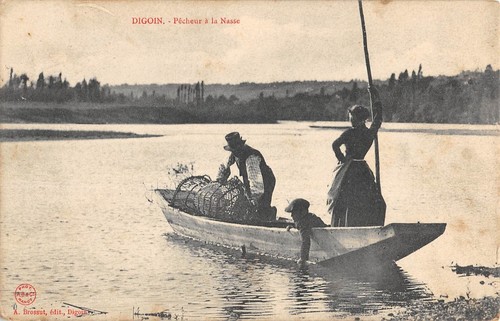 Cpa digoin pecheur la - 70,