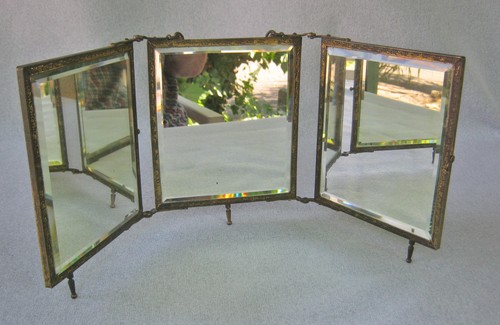 Ancien miroir triptyque de - miroir,