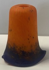 ANCIENNE TULIPE EN PATE DE VERRE SIGNEE LE VERRE FRANCAIS DEBUT XXe SIECLE