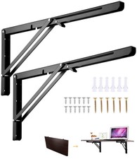 Equerre Etagere 500mm, 2 PCS Noir Support Console Pliable, Supports D étagère...