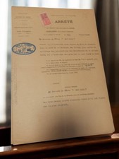Vintage document ancien arrêté préfectoral Bouches-du-Rhône Marseille 1930-1940