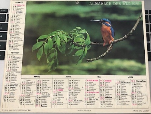 Calendrier almanach facteur - calendrier,
