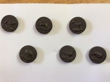 lot de 6 boutons anciens vénerie ou chasse  diametre 16 mm