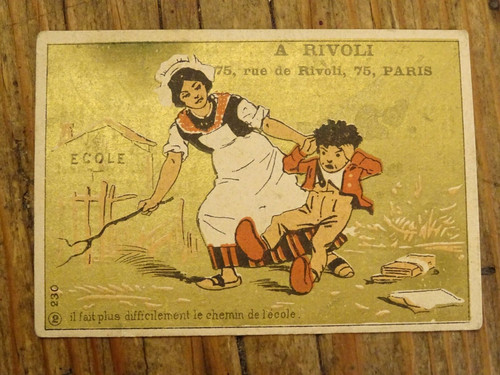 Ancien chromo publicitaire - , il