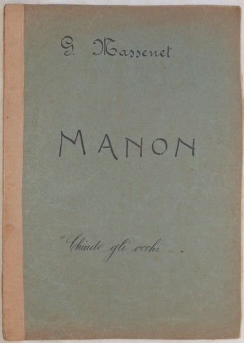 Partition jules massenet manon - massenet,