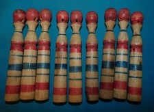 ANCIEN JEU DE 9 QUILLES EN