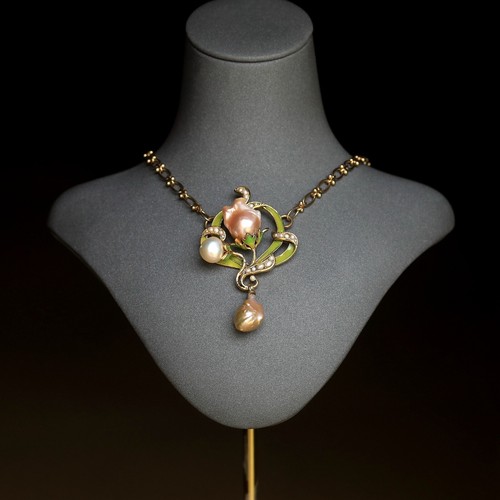 Collier art nouveau - art, feuille