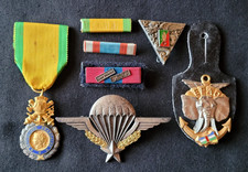 Lot Médaille militaire Brevet Para 2e REP EFAO French Foreigh Legion badges
