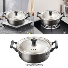 Marmite à Ramen Coréenne avec Poignées pour Cuisinière à Induction, Conçue