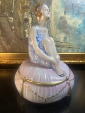 Grande bonbonnière porcelaine