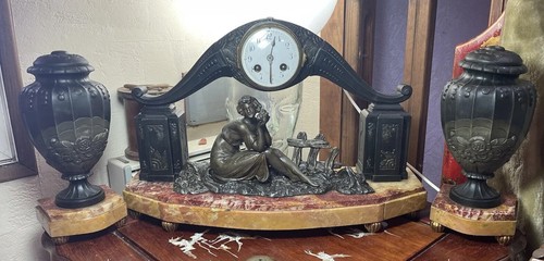 Horloge parure art deco - sa,