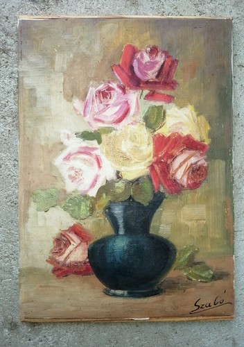 Nature morte vase roses - morte,