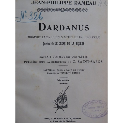 Rameau jean philippe - jean-philippe, dardanus