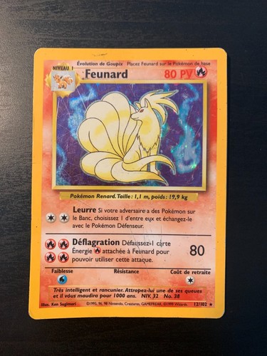 Carte pokémon feunard - carte,