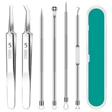 Extracteur point Noir 6 Pièces Tire Comedon Point Noir avec Boîte Transparent...