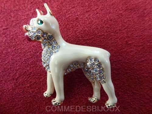 Broche boxer chien doré n - "boxer, n°
