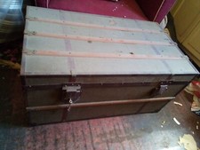 Grande malle ancienne fin 19e début 20e originale luxe vintage décoration voyage