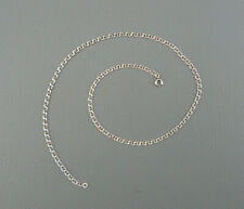 Belle chaîne de cou en argent massif, maille marine, longueur 45,5 cm.