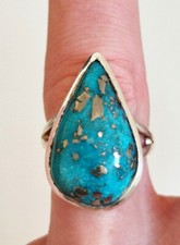 9,41g Rare TOP bague Turquoise