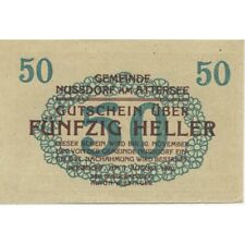 [#283328] Billet, Autriche, Nussdorf am Attersee, 50 Heller voilier, 1920 SPL Me