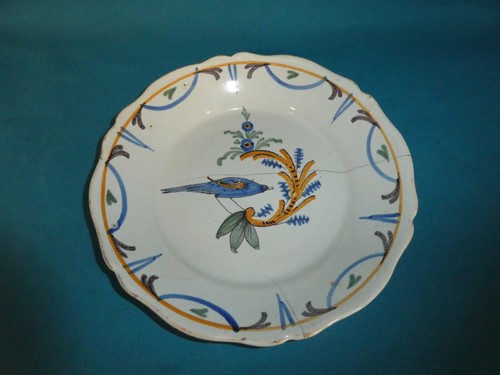 Xviii assiette faience - xviii°,