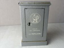 Ancienne tirelire coffre fort, métal, Groupe des compagnies "La Populaire"