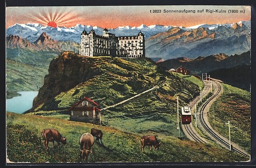 Rigi kulm vue ensemble avec - vue, d'ensemble