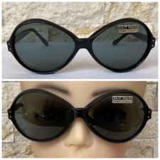 GRANDES LUNETTES DE SOLEIL OVALES OVERSIZE FAIT MAIN VINTAGE ANNÉES 50 MADE...