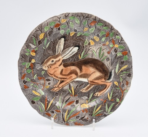 Assiette plate faïence - , de