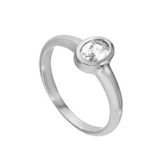 Bague Solitaire en Argent