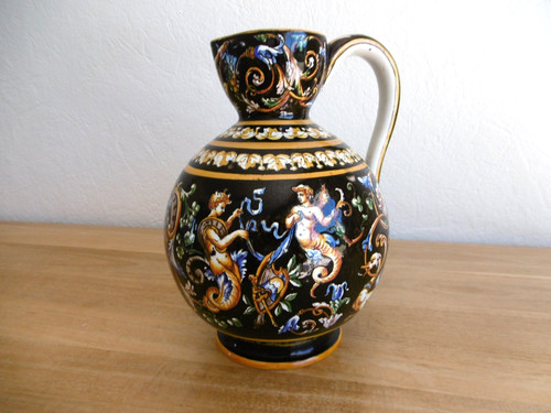Pichet faience gien ancien - pichet,