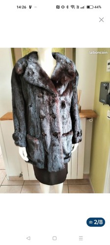 Manteau fourrure vison guy - manteau,