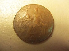 France 1914 centimes - 10, xf+++