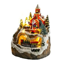 Village De Noel Lumineux Et Anime, Village De Noel Lumineux avec Train Rotati...