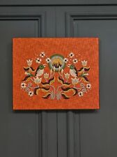 Tableau canevas 1960 décor d'oiseaux dans le goût de Picart Le Doux L6099