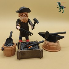 Figurine forgeron Playmobil #western# forge-forge-cow-boy-ranch-étable-enclume