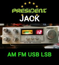 Radio CB président Jack  AM FM SSB Façade Chrome Cibie cibi ( JFK JACKSON )
