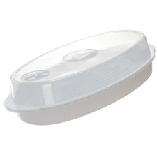 Assiette Pour Cuisson À Vapeur Cuiseur Poisson Bateau Plats Micro-ondes