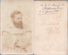 Moine en robe de bure claire, Révérend père nommé Cluriol ou Auriol, 1874 CDV vi