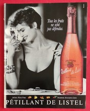 Publicité de presse: Boisson  LISTEL Pétillant de Raisins aux Aromes Fruits 1989