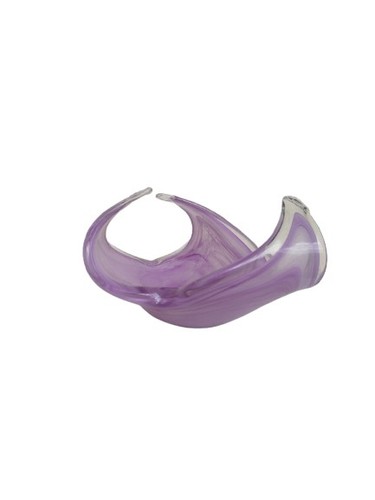 Vase coupe verre murano violet - verre,